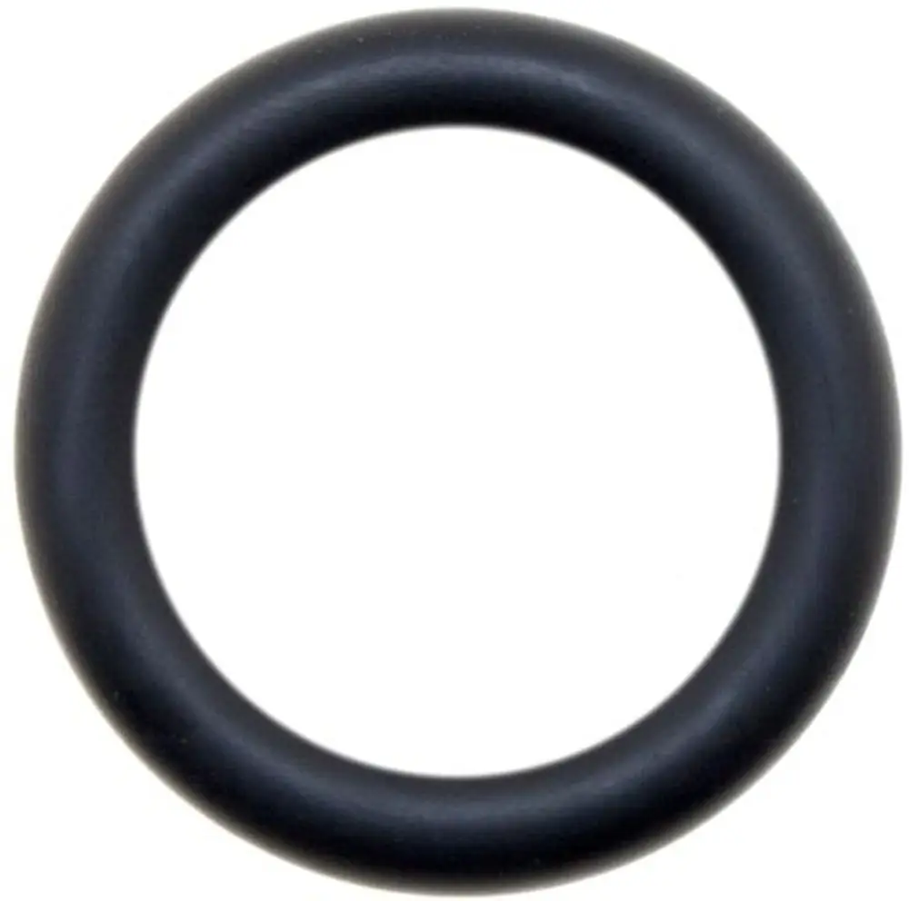 Schwarzer O-Ring von Wolf, kreisförmig mit glatter Oberfläche, auf weißem Hintergrund.
